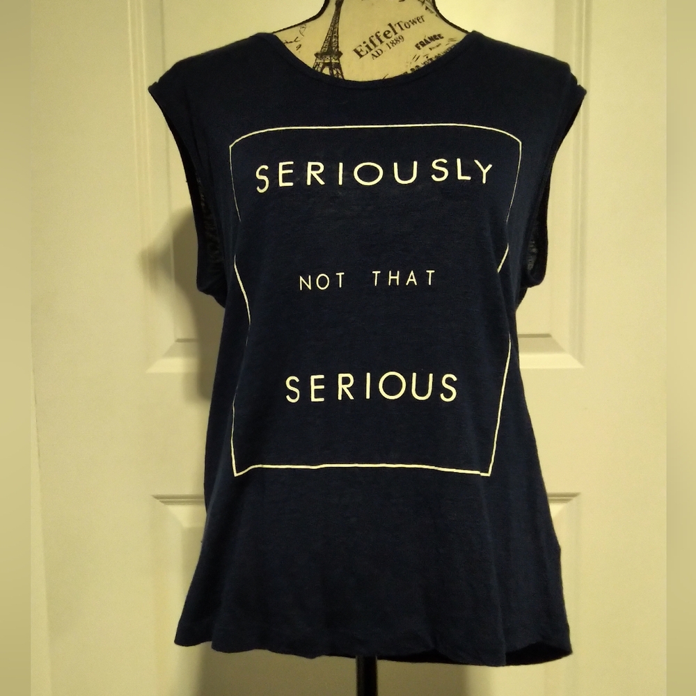 BRAND NEW Forever 21 Dark Blue Graphic Tee- S